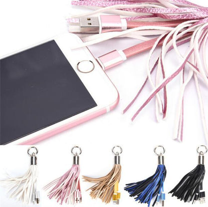 Tassel Keychain Data Cable