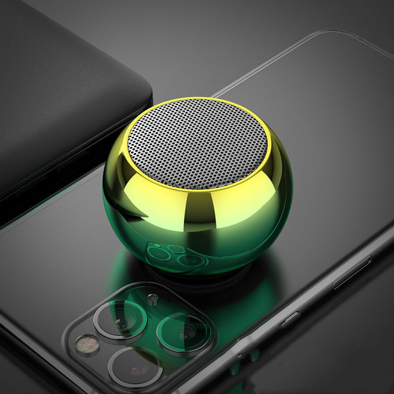 M3 Colorful Wireless Speakers 3D Mini Electroplating Round Steel Cannon Blue tooth Speaker Radio Support
