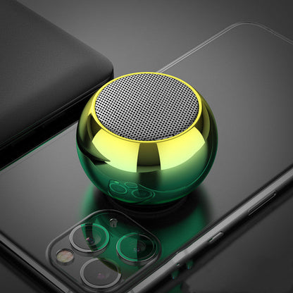 M3 Colorful Wireless Speakers 3D Mini Electroplating Round Steel Cannon Blue tooth Speaker Radio Support