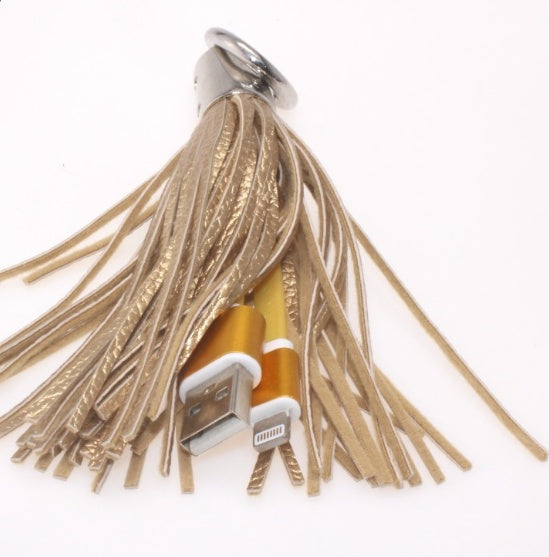 Tassel Keychain Data Cable